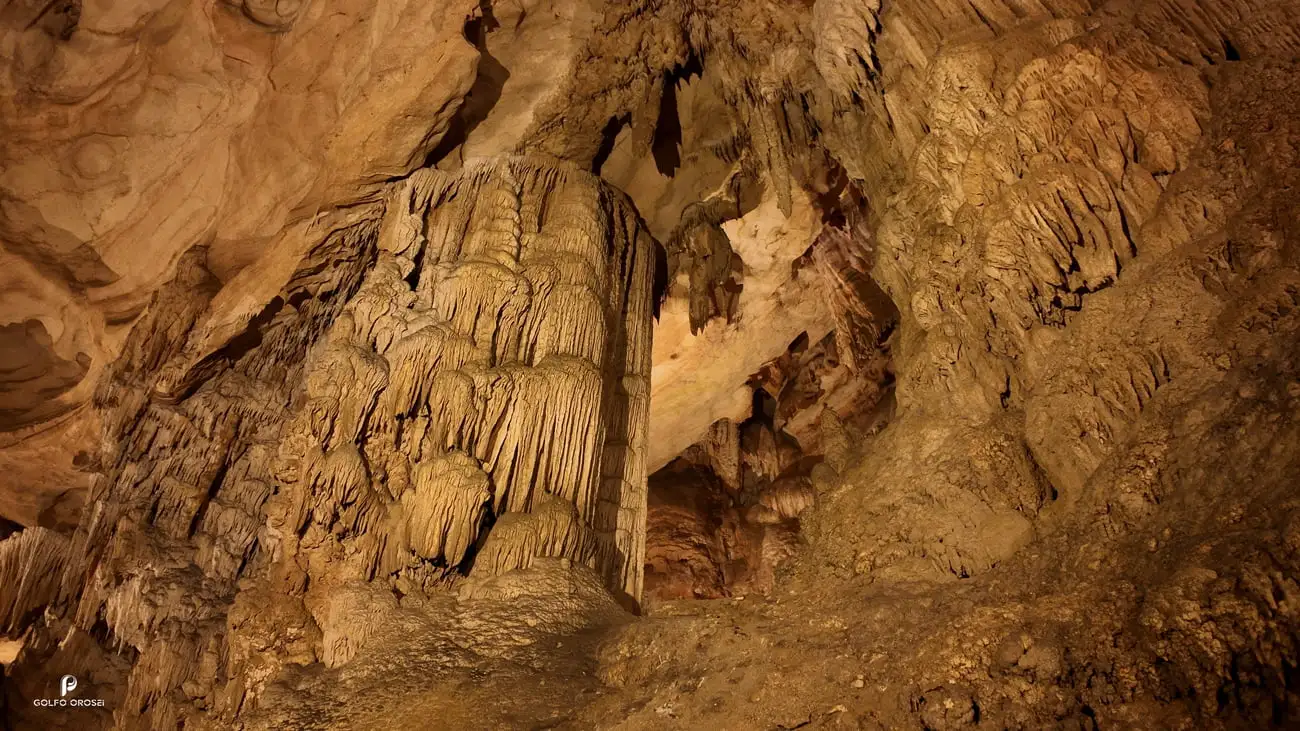 Stalactites and stalagmites grotta bue marino